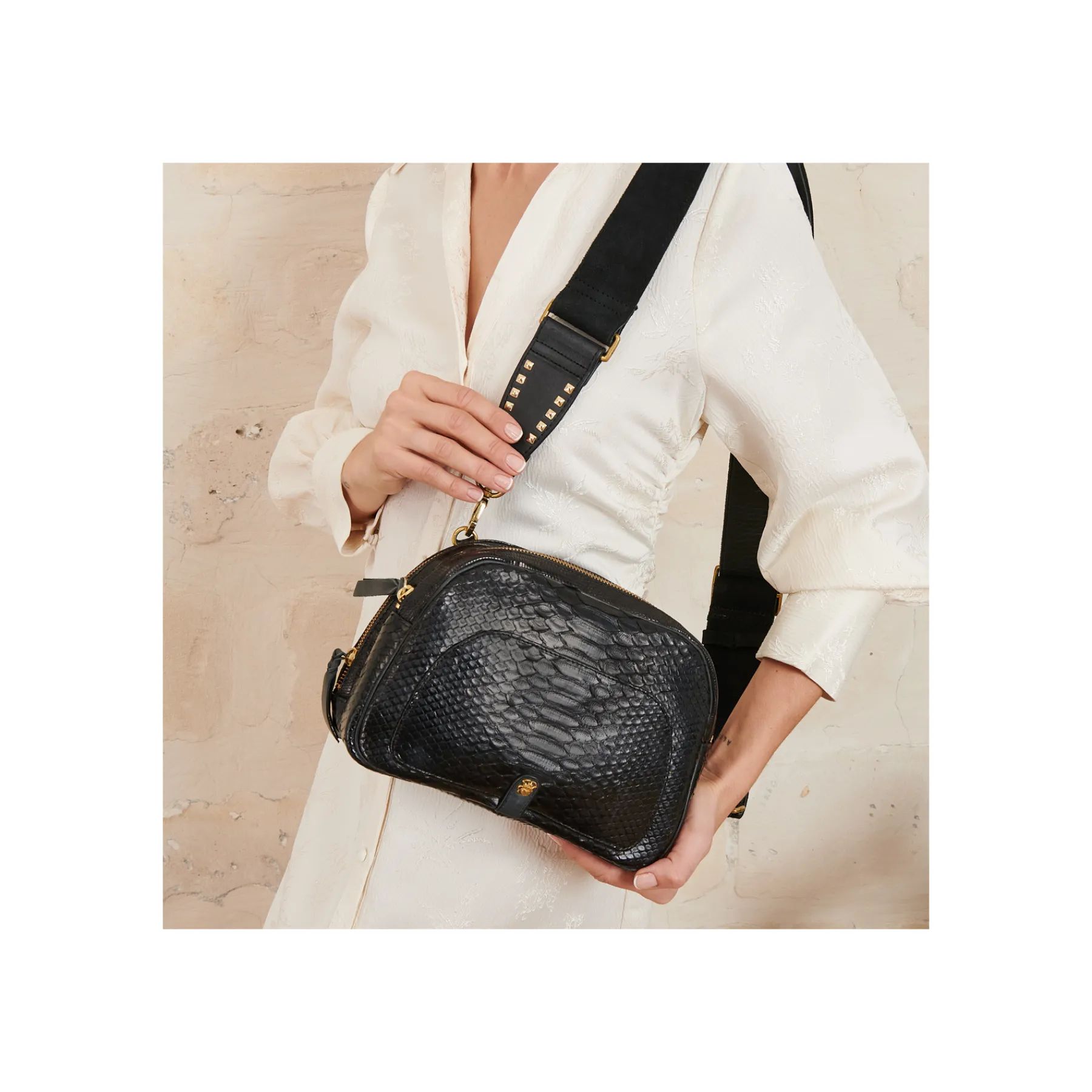 Hot Claris Virot Big Clara Bag Black Python
