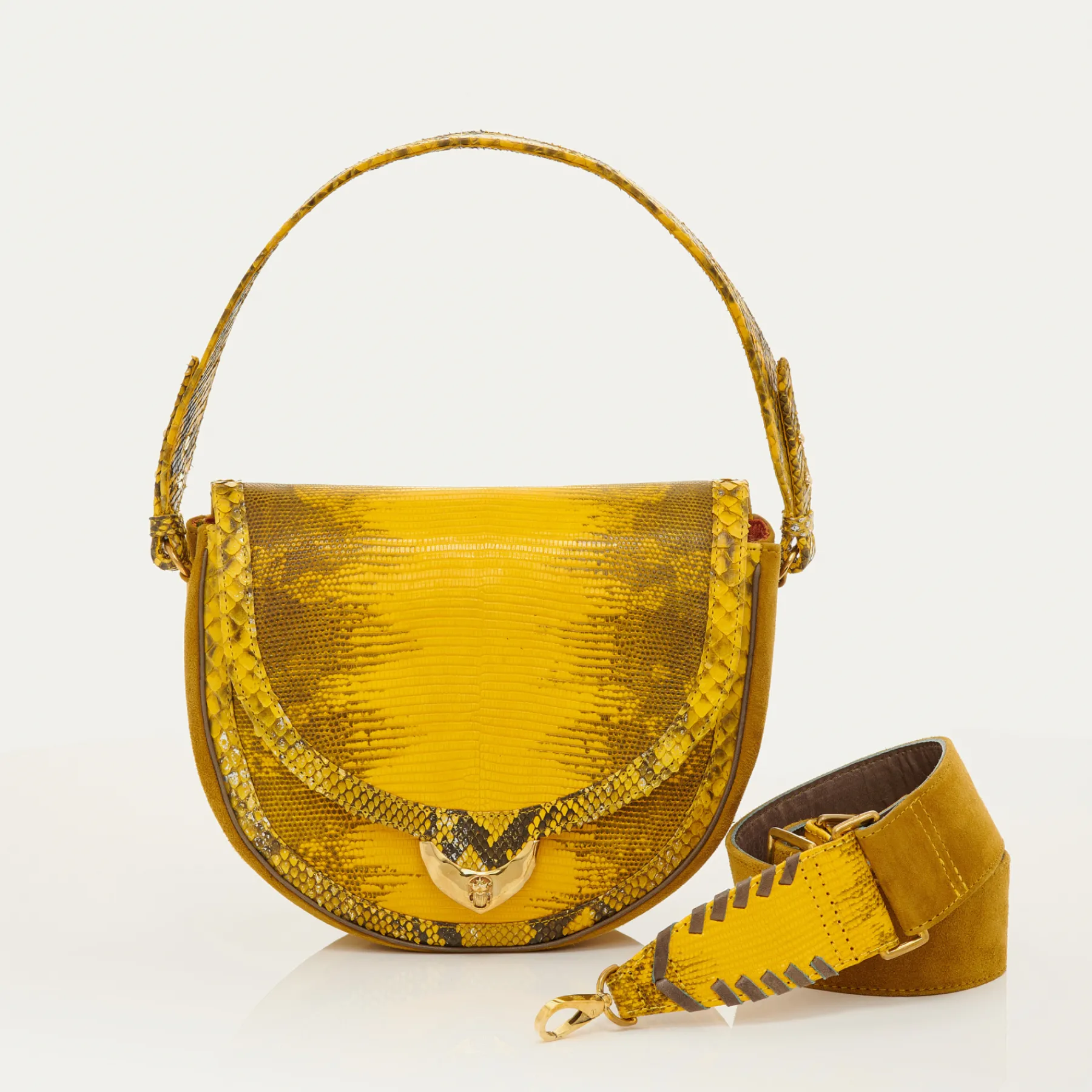 Flash Sale Claris Virot Big Victoria Bag Yellow Imperial Samurai Python