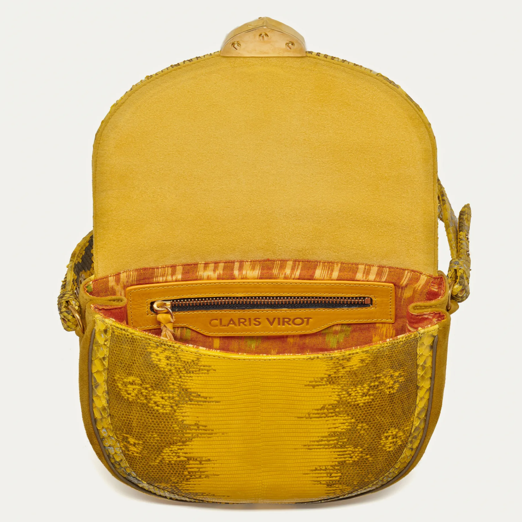 Flash Sale Claris Virot Big Victoria Bag Yellow Imperial Samurai Python