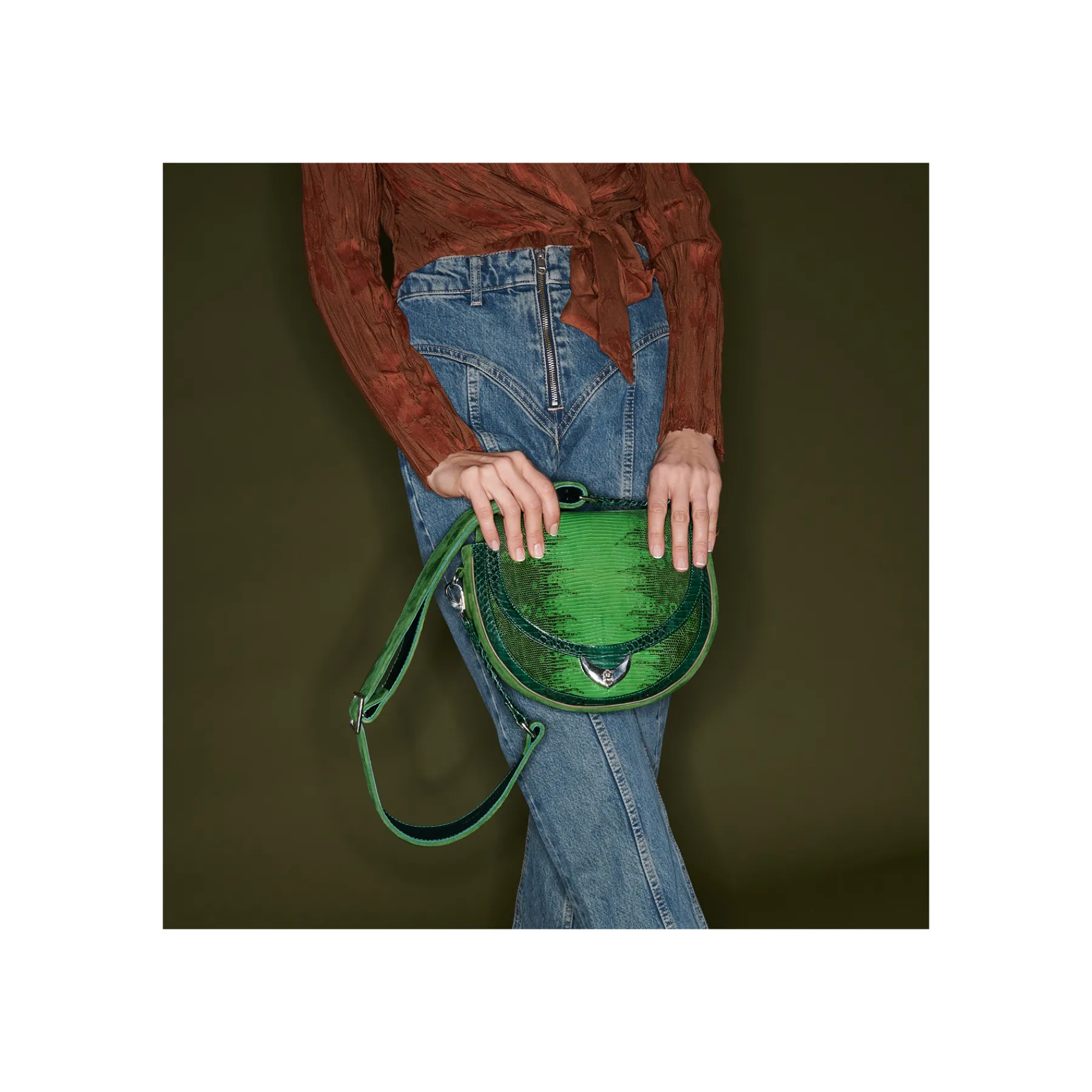 Best Claris Virot Big Victoria Bag Green Yuzu Lizard