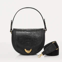 Shop Claris Virot Big Victoria Bag Black Python
