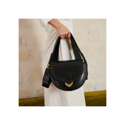 Shop Claris Virot Big Victoria Bag Black Python