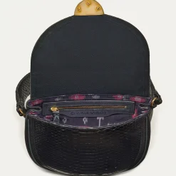 Shop Claris Virot Big Victoria Bag Black Python