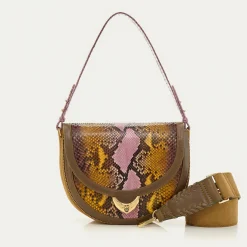 Sale Claris Virot Big Victoria Bag Stone Hand Painted Python