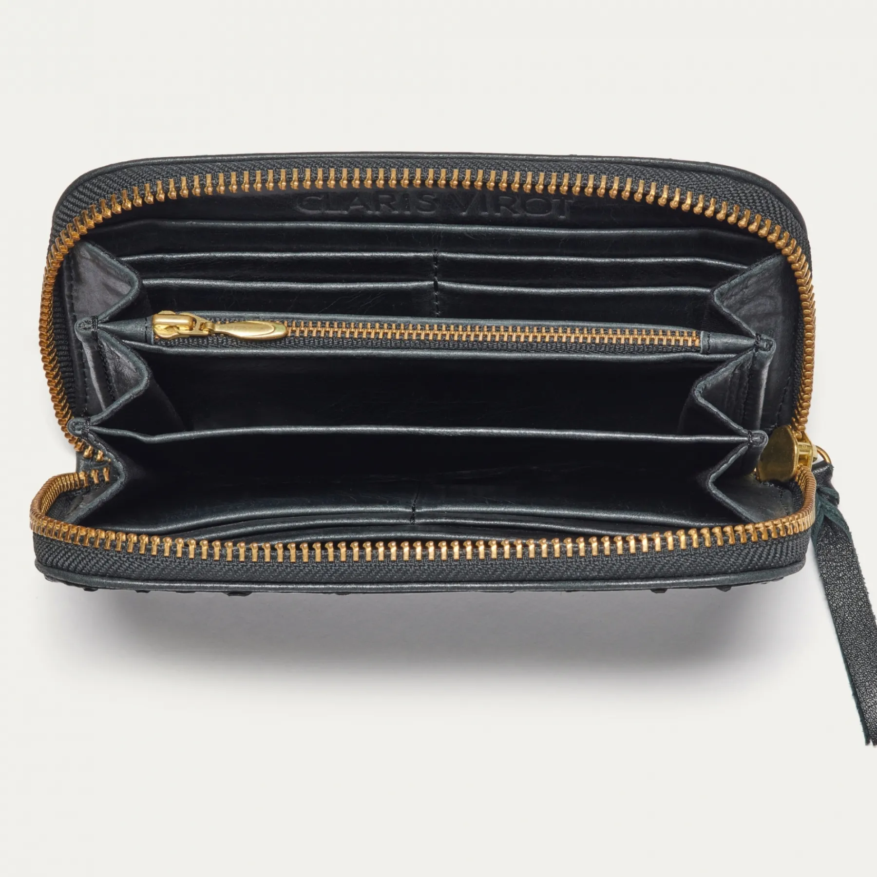 Fashion Claris Virot Bob Wallet Black Python