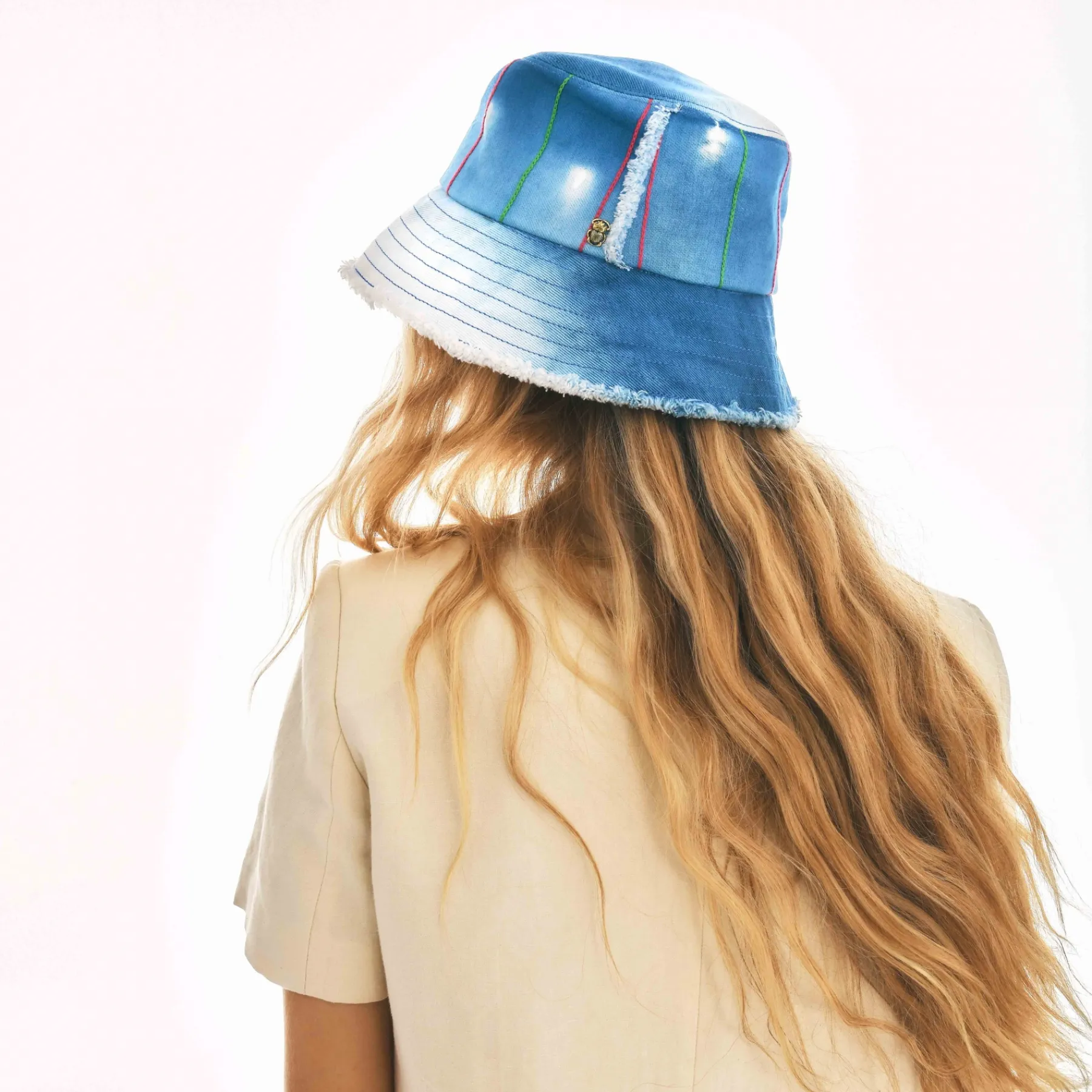 Store Claris Virot Bobby Hat Indigo Bogolan Fabric