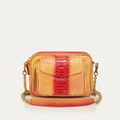 Shop Claris Virot Charly Bag Red Orange Tatsu Python