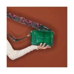 Sale Claris Virot Charly Bag Grass Green Python