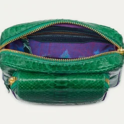Sale Claris Virot Charly Bag Grass Green Python