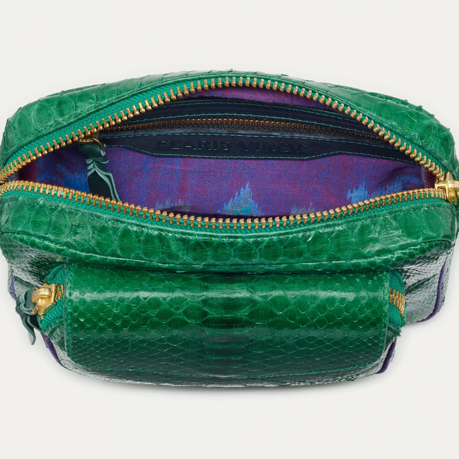 Sale Claris Virot Charly Bag Grass Green Python