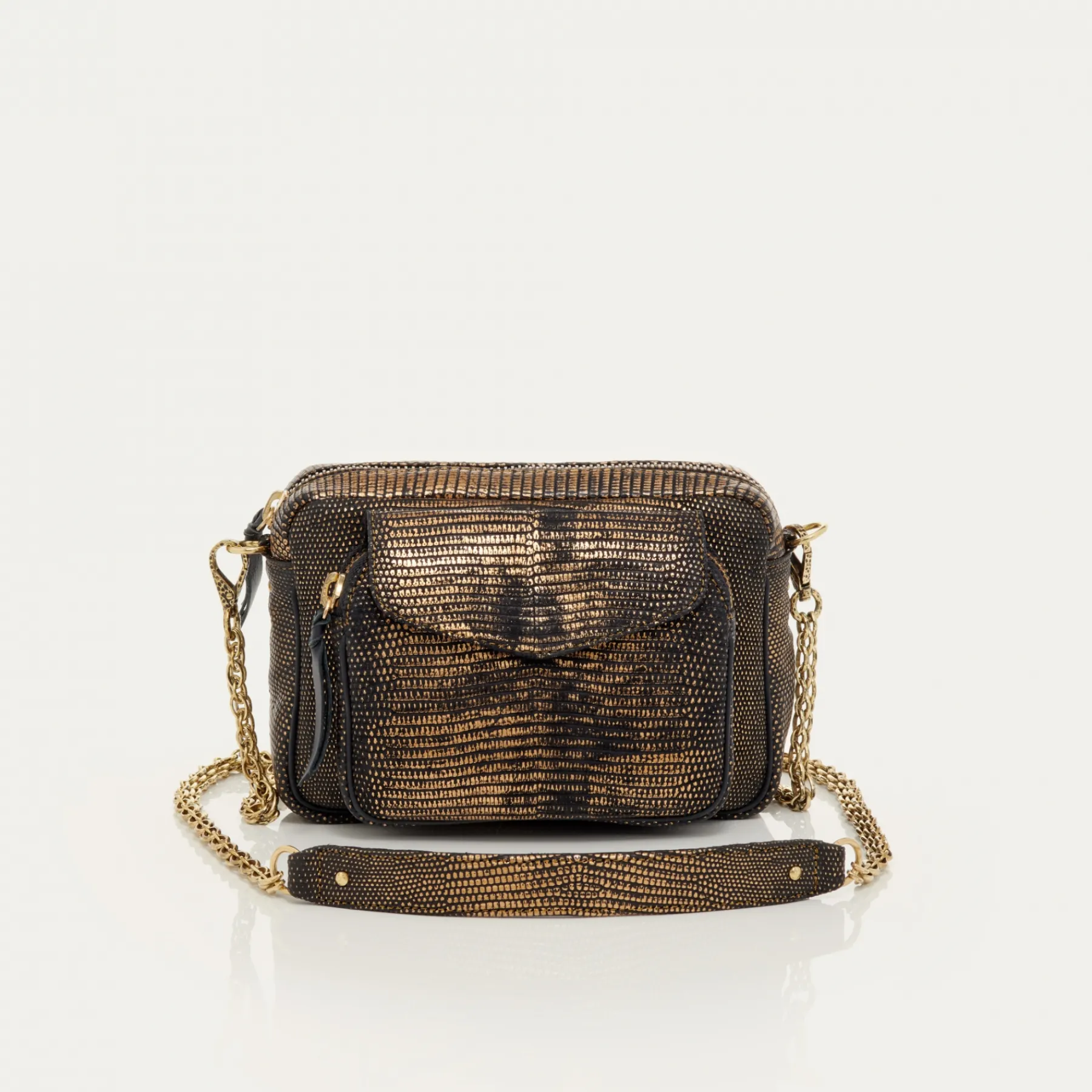Flash Sale Claris Virot Charly Bag Old Gold Lizard