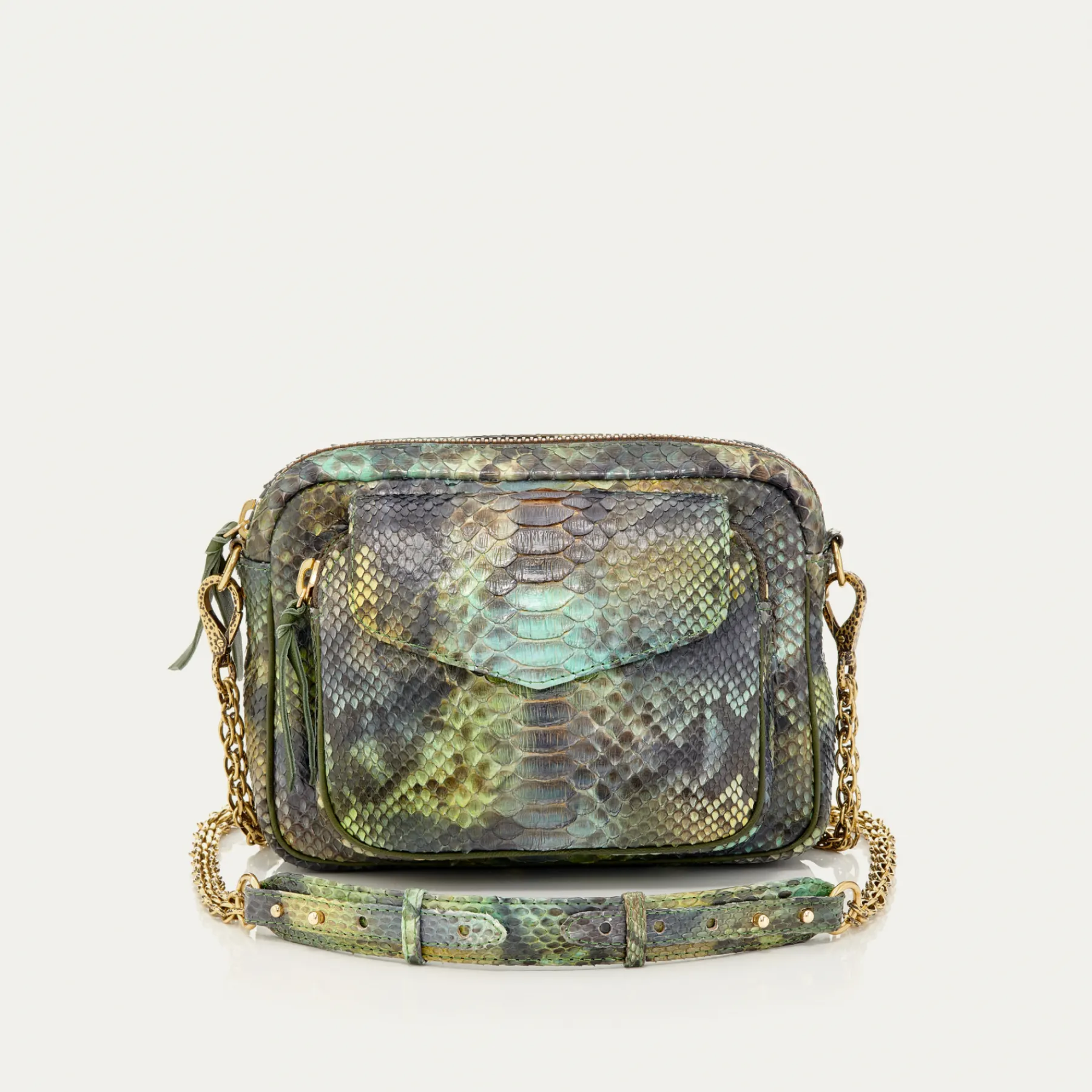Outlet Claris Virot Charly Bag Green Valley Python