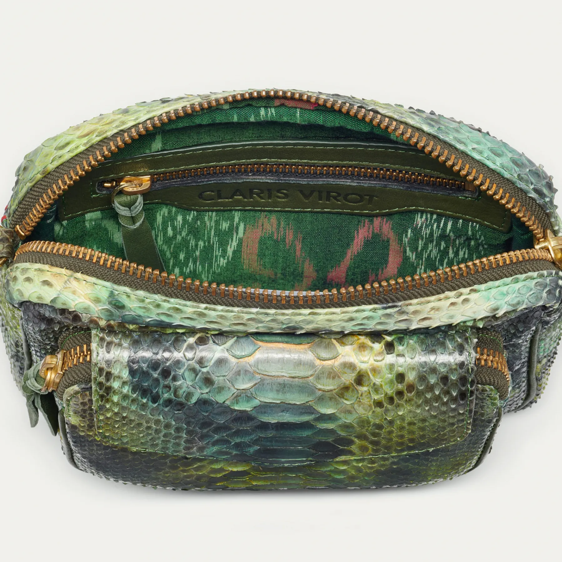 Outlet Claris Virot Charly Bag Green Valley Python