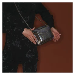 Flash Sale Claris Virot Charly Bag Metallic Gasoil Leather