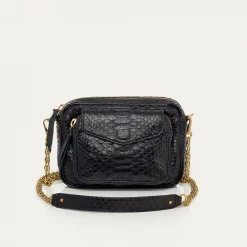 Outlet Claris Virot Charly Bag Black Golden Hardware Python