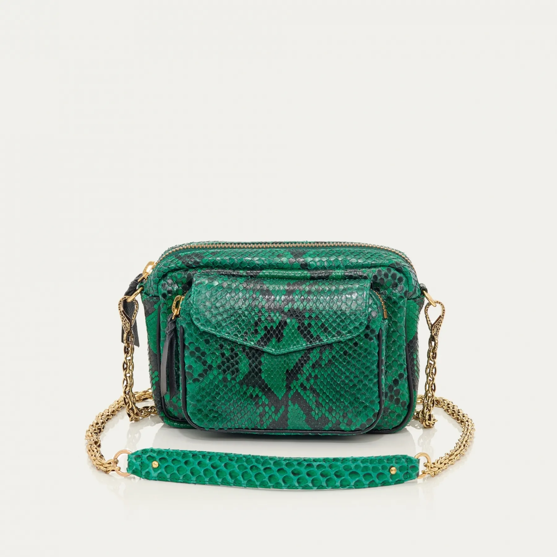 Fashion Claris Virot Charly Bag Mint Python