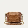 Outlet Claris Virot Charly Bag Metallic Bark Embossed Croco Leather