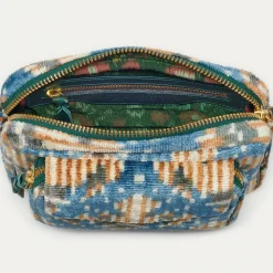 Shop Claris Virot Charly Bag Blue Snowflake Silk Velvet