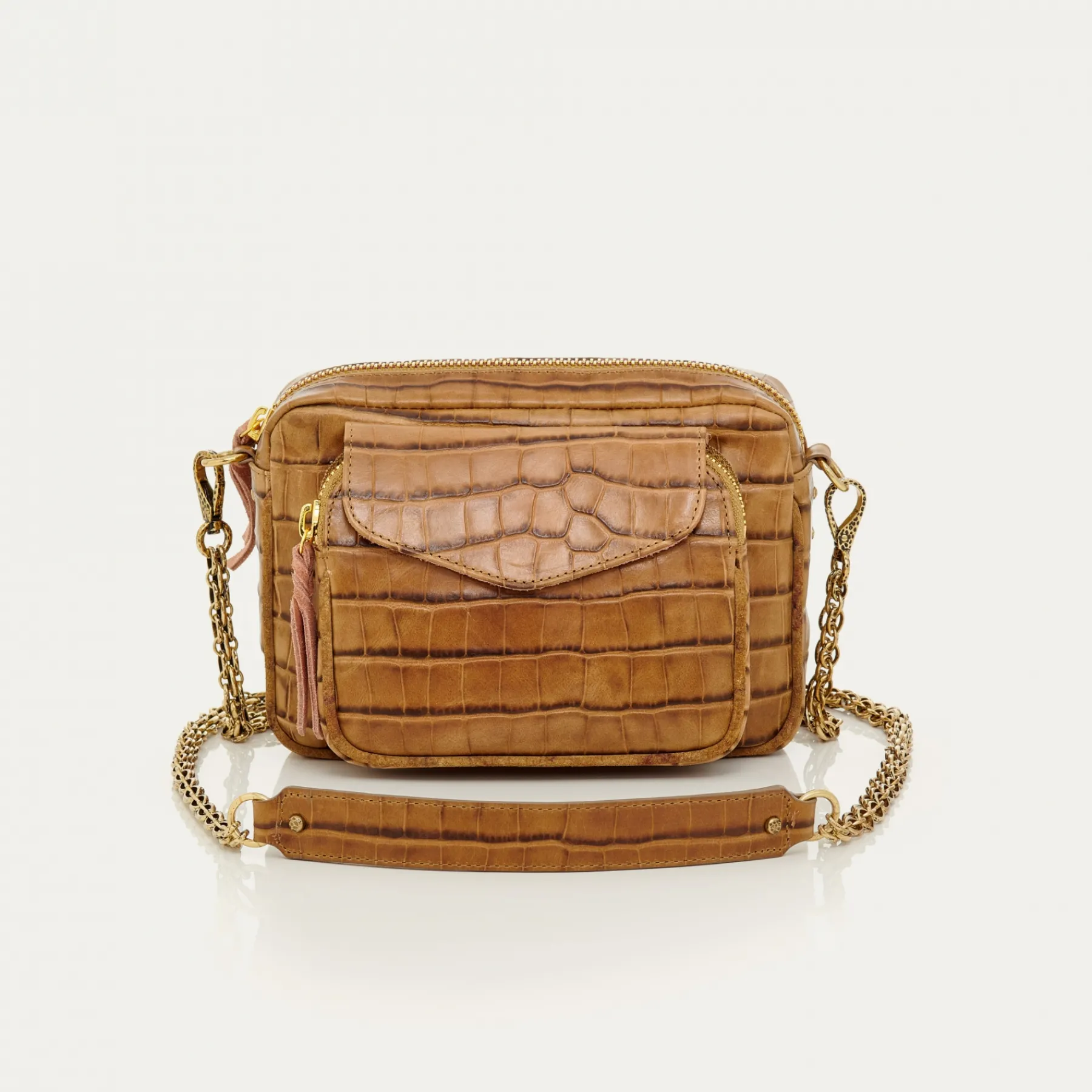 Clearance Claris Virot Charly Bag Tobacco Leather