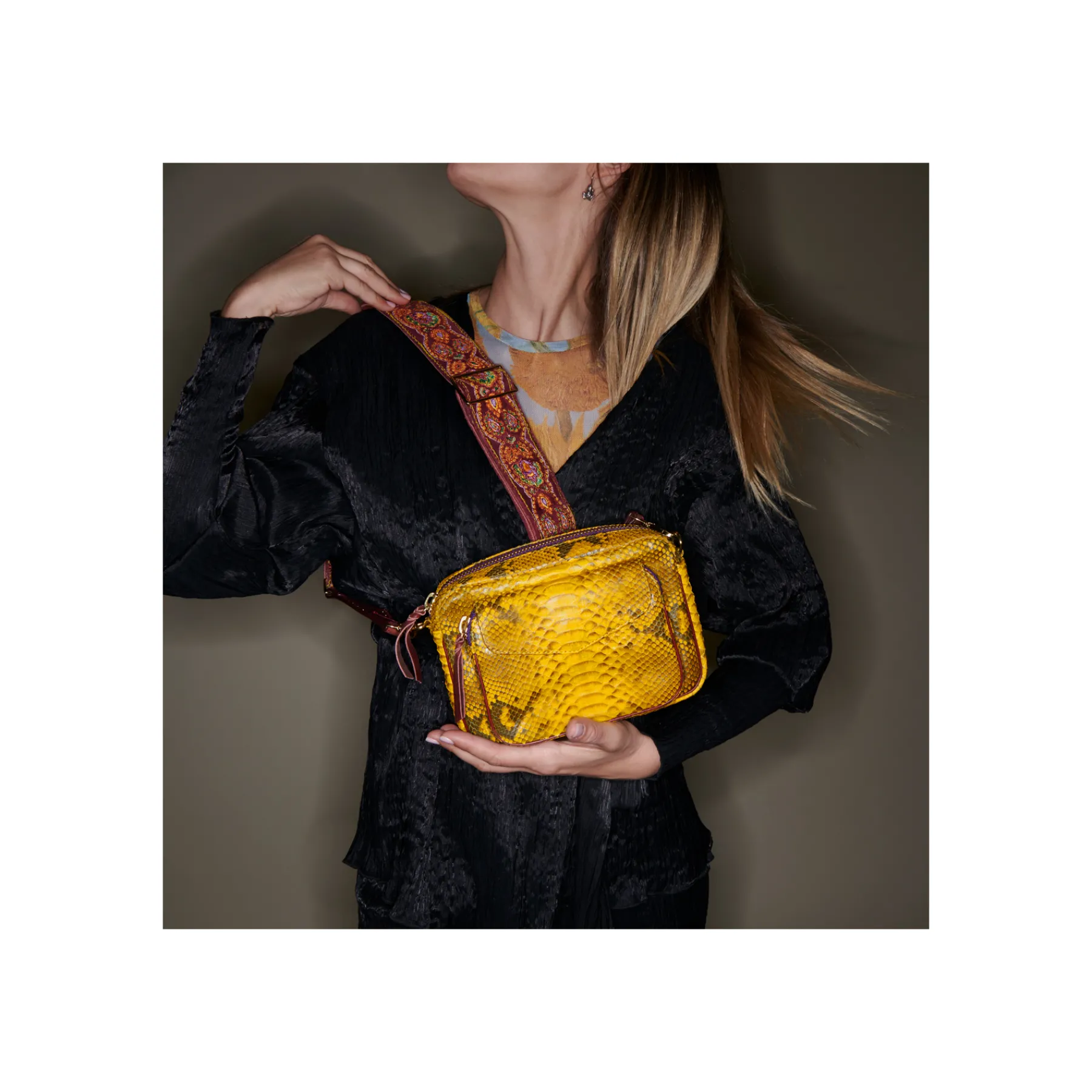 Flash Sale Claris Virot Charly Bag Saffron Python