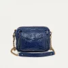 Store Claris Virot Charly Bag Navy Golden Hardware Python