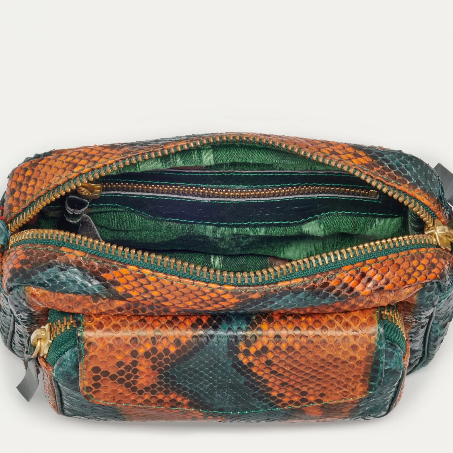 Shop Claris Virot Charly Bag Kingfisher Python