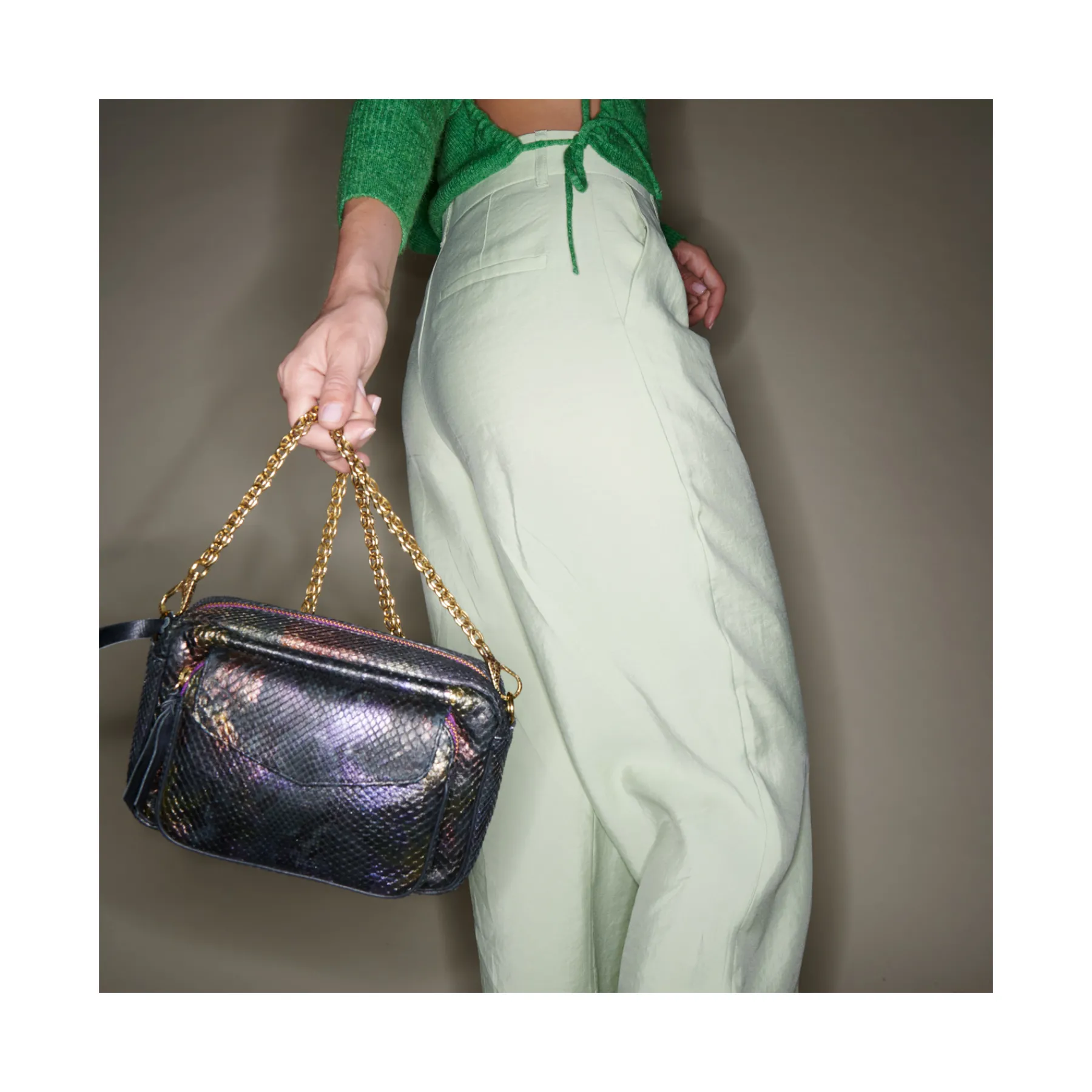 Store Claris Virot Charly Bag Carbon Python