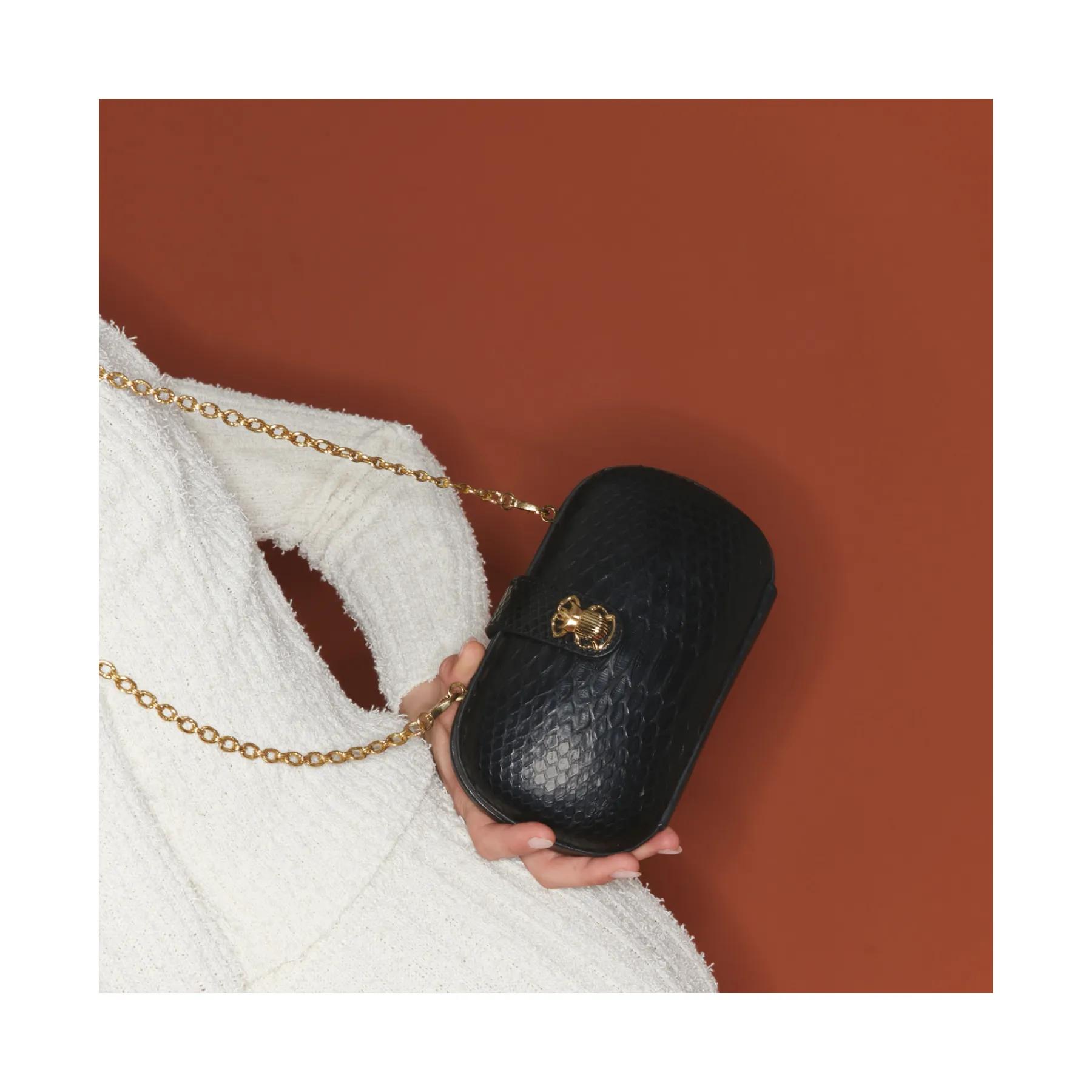 Sale Claris Virot Chiara Bag Black Python