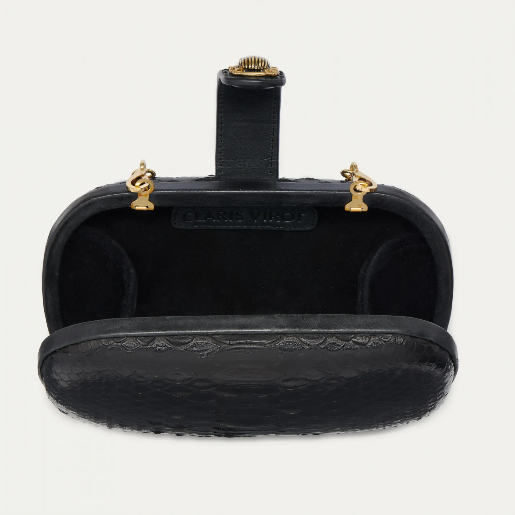 Sale Claris Virot Chiara Bag Black Python