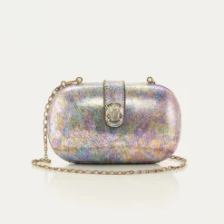 Online Claris Virot Chiara Bag Metallic Gasoil Leather
