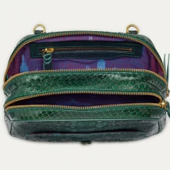 Discount Claris Virot Clara Bag Green Forest Python
