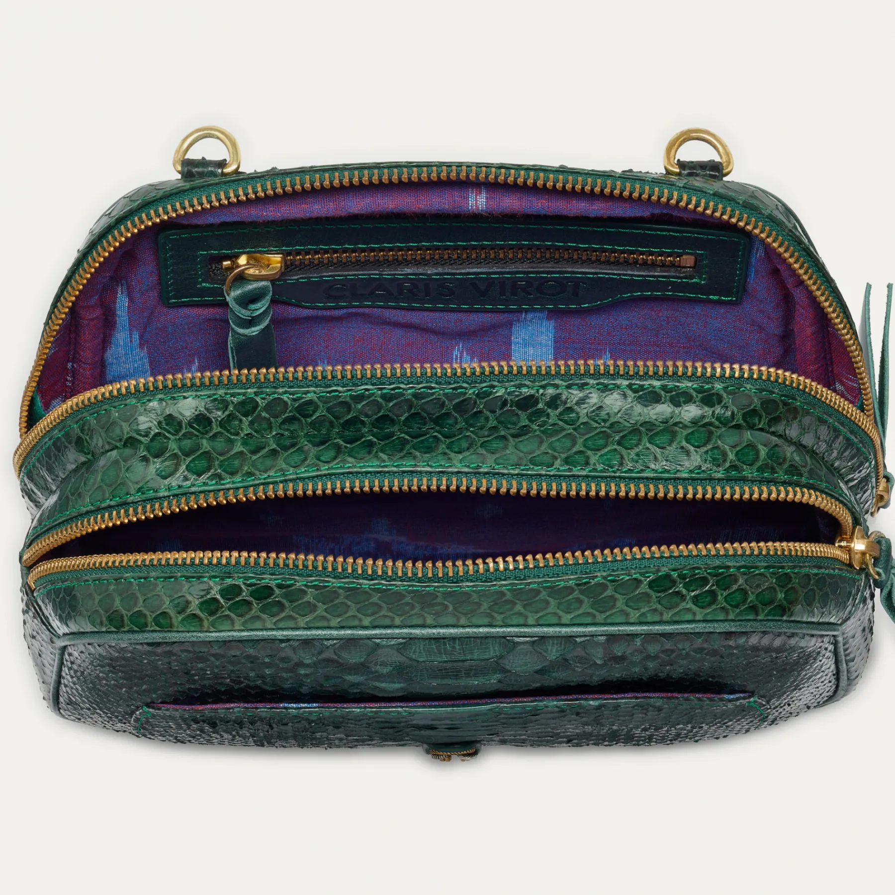 Discount Claris Virot Clara Bag Green Forest Python
