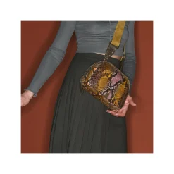 New Claris Virot Clara Bag Stone Hand Painted Python