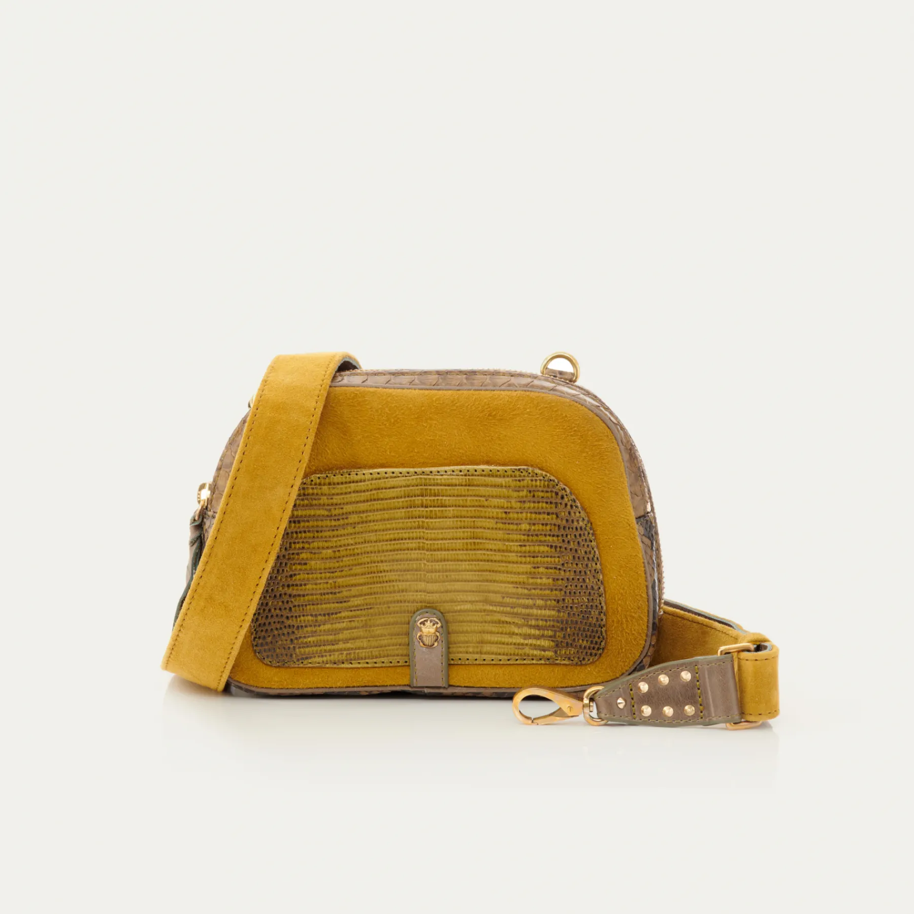 Best Sale Claris Virot Clara Bag Khaki Python And Lizard