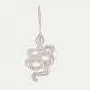 New Claris Virot Cleo Earrings Silvery Snake