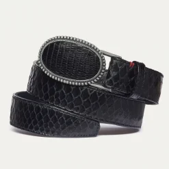 Best Claris Virot Dallas Belt Black Python