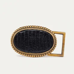 Hot Claris Virot Dallas Belt Black Python Black Buckle