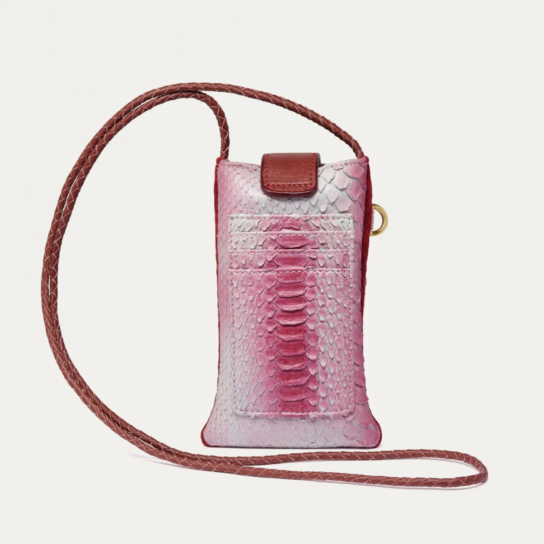 Online Claris Virot Double Marcus Case Burgundy Python