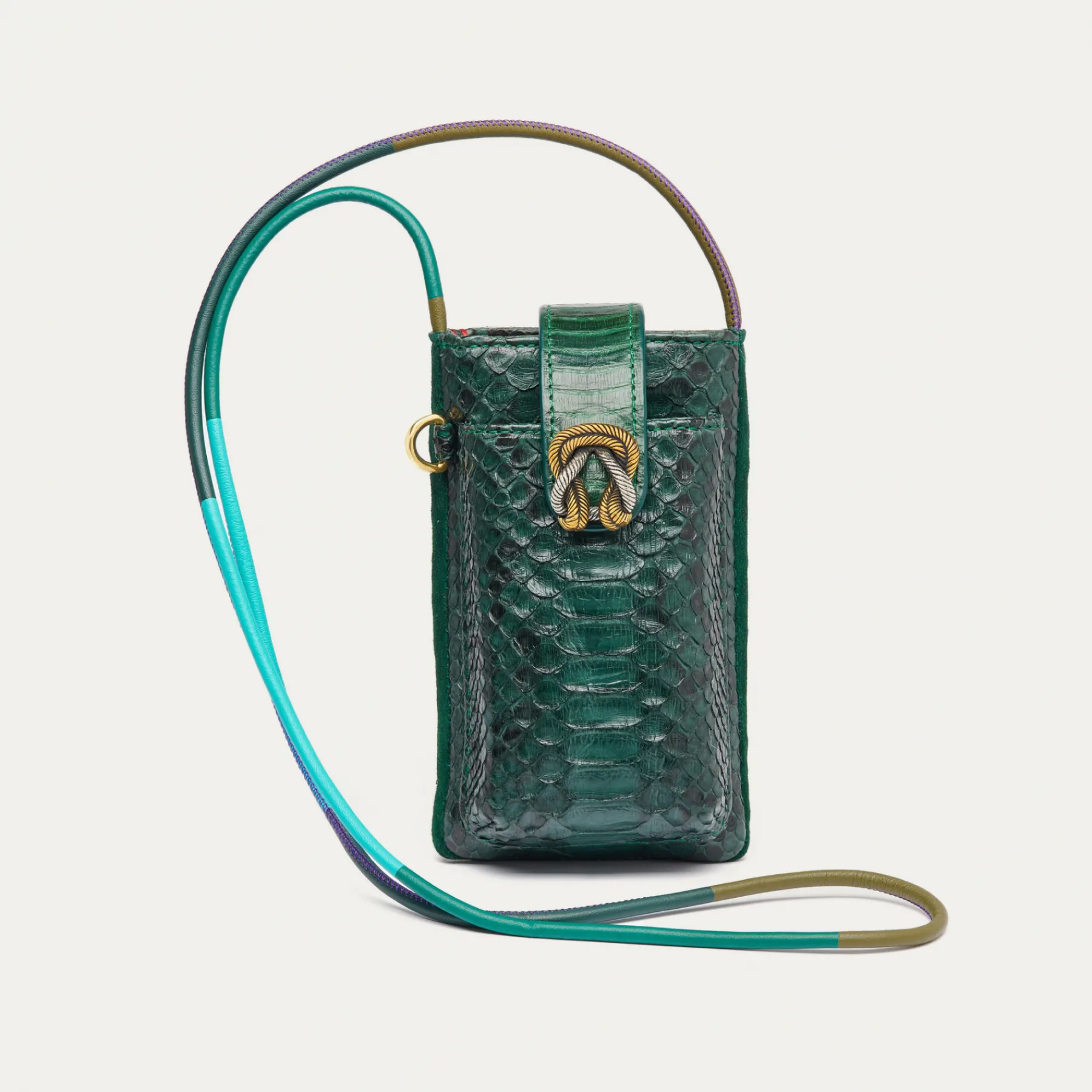 Outlet Claris Virot Double Marcus Case Green Forest Python