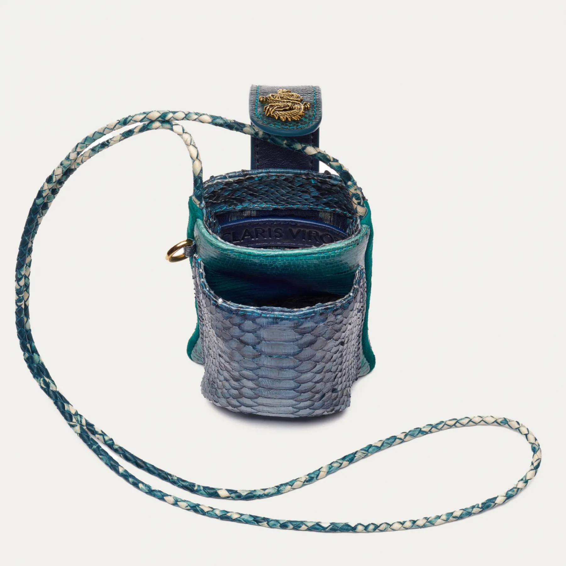 Clearance Claris Virot Double Marcus Case Blue Lagoon Python