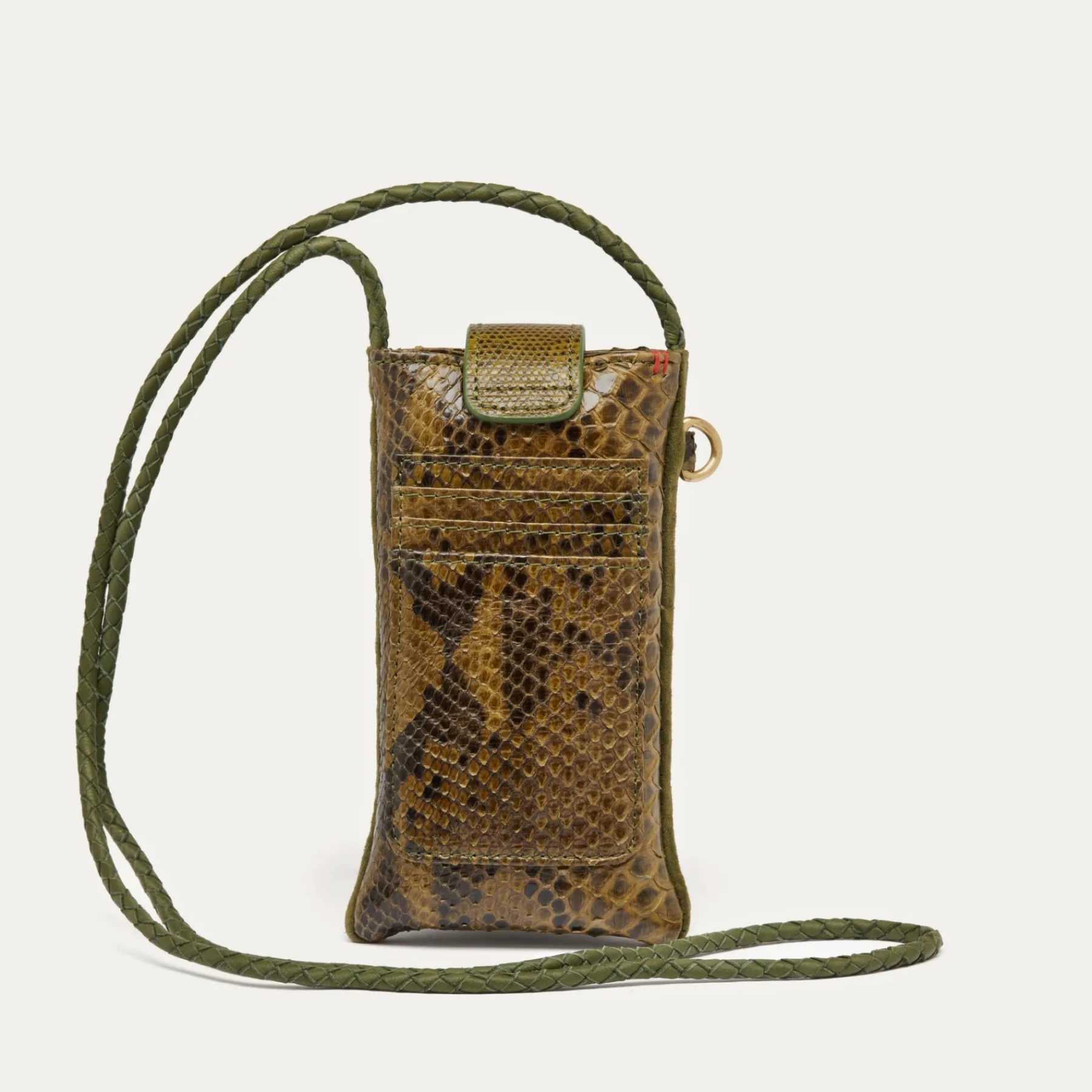 Cheap Claris Virot Double Marcus Case Kaki Python And Leather