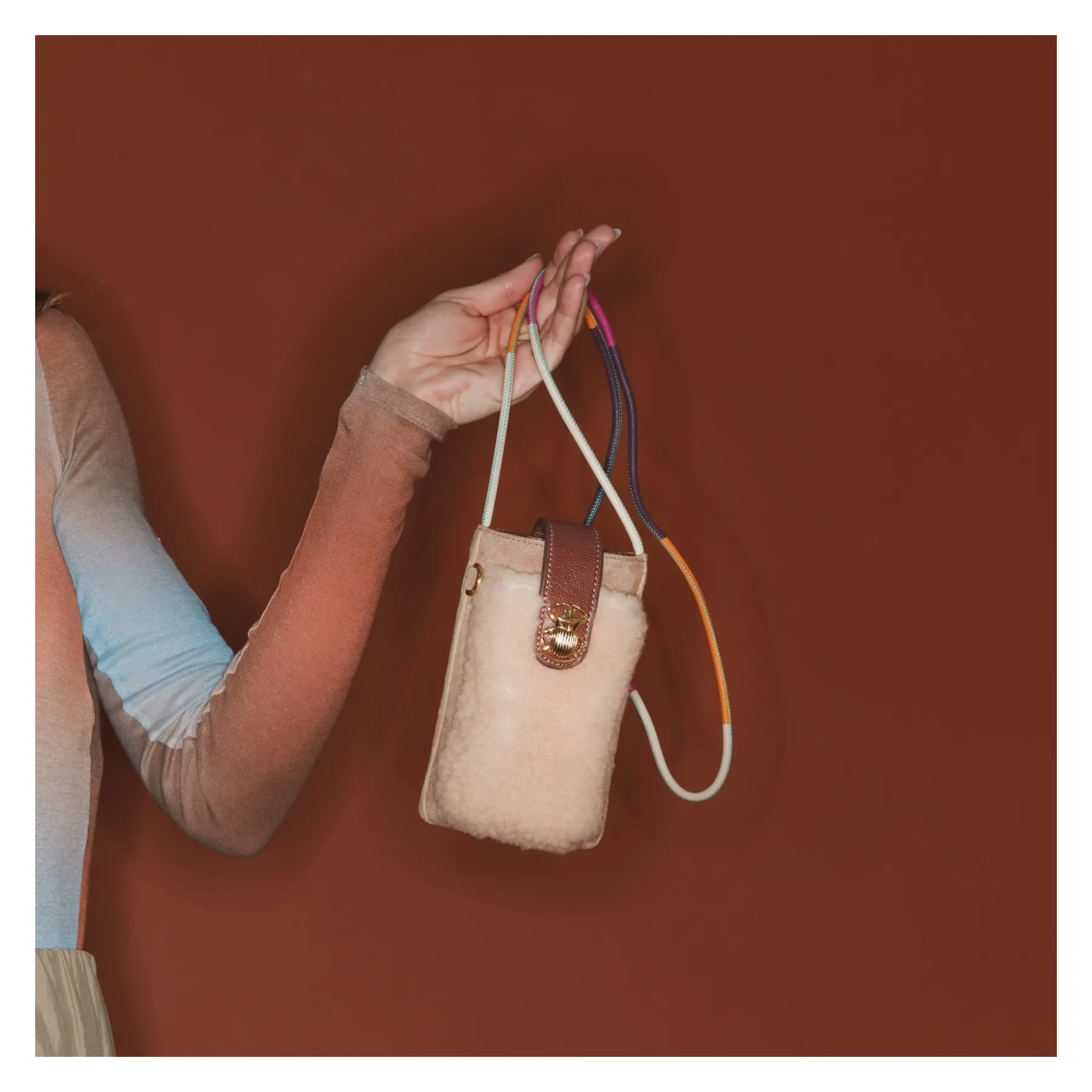 Discount Claris Virot Double Marcus Case Cream Shearling And Embroidery