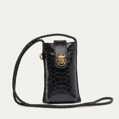 Fashion Claris Virot Double Marcus Case Black Python And Leather