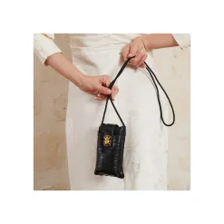 Fashion Claris Virot Double Marcus Case Black Python And Leather
