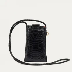 Fashion Claris Virot Double Marcus Case Black Python And Leather