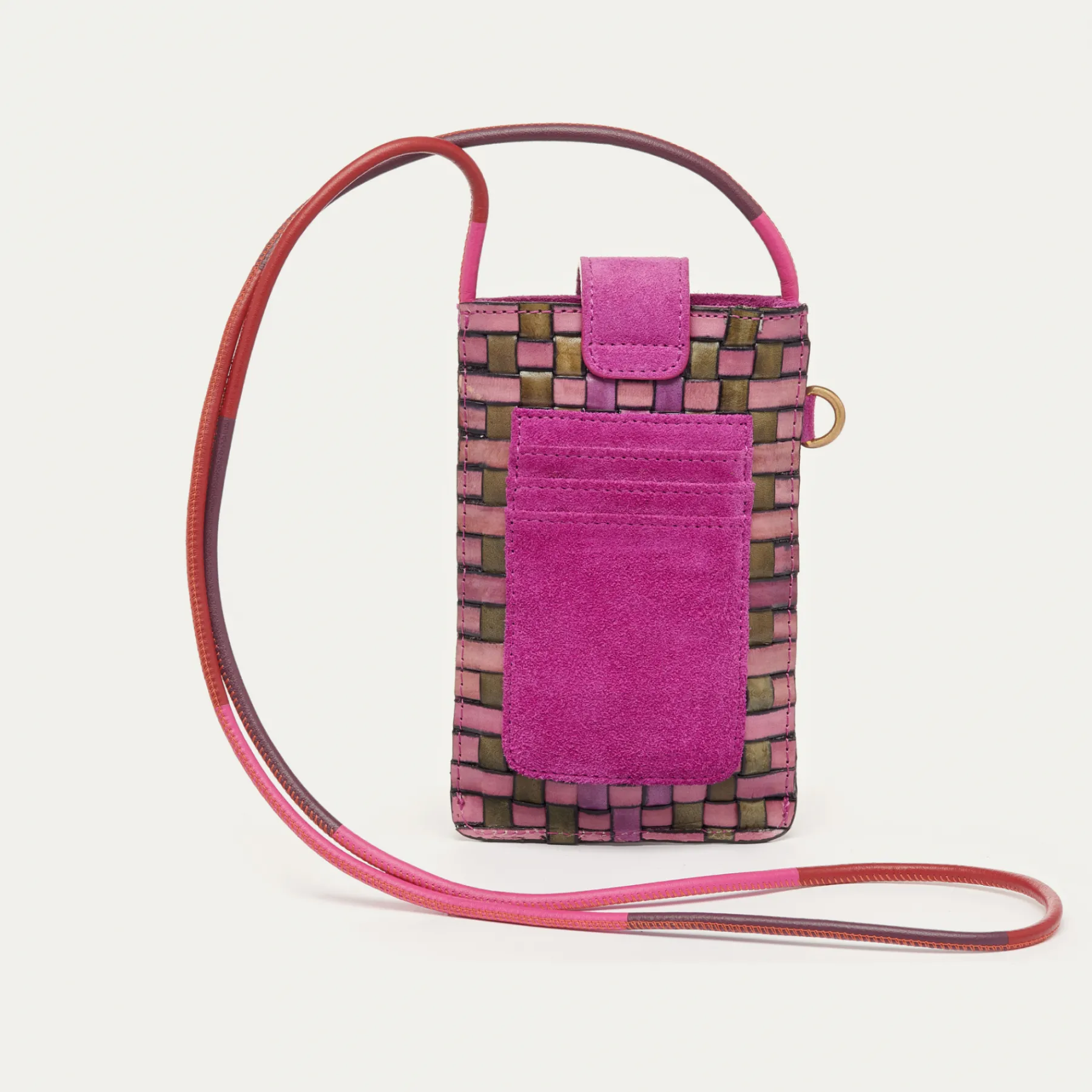 Discount Claris Virot Double Marcus Case Sakura Pink Woven Leather