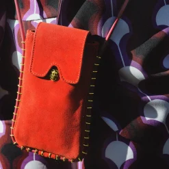 Hot Claris Virot Emile Sunglasses Case Red Leather