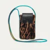 Fashion Claris Virot Emile Sunglasses Case Ocelot Leather