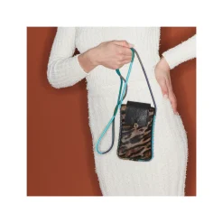 Fashion Claris Virot Emile Sunglasses Case Ocelot Leather