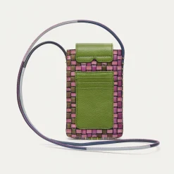 Shop Claris Virot Emile Sunglasses Case Sakura Pink Woven Leather